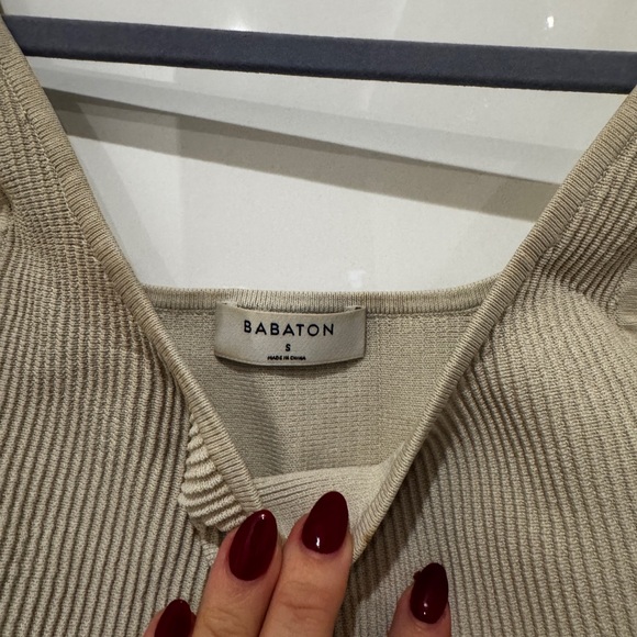 Aritzia Cream Ribbed Tank Top - Picture 3 of 3